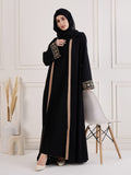 2 Piece Embroidered Shrug Set with Matching Black Hijab