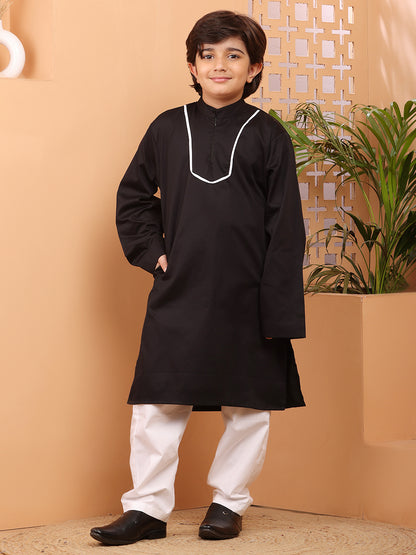 Nabia Black  Kurta Pajama Set for Kids Boys