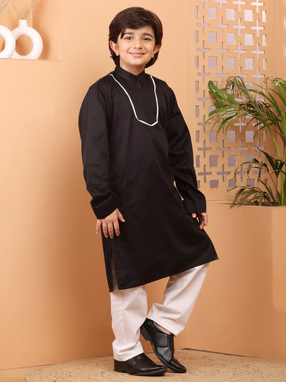 Nabia Black  Kurta Pajama Set for Kids Boys
