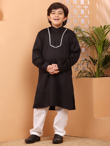 Nabia Black  Kurta Pajama Set for Kids Boys