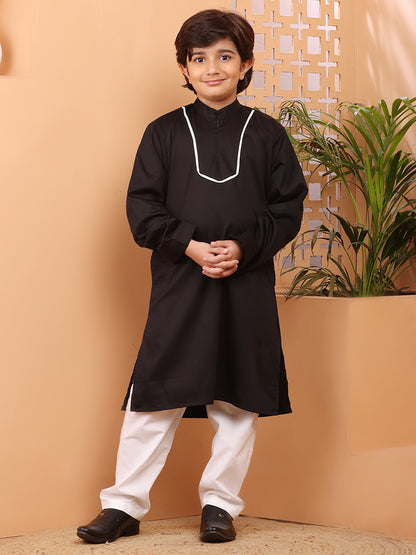 Nabia Black  Kurta Pajama Set for Kids Boys