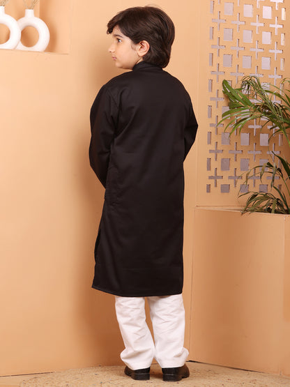 Nabia Black  Kurta Pajama Set for Kids Boys