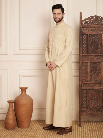 Men’s Poly Cotton Solid Thobe