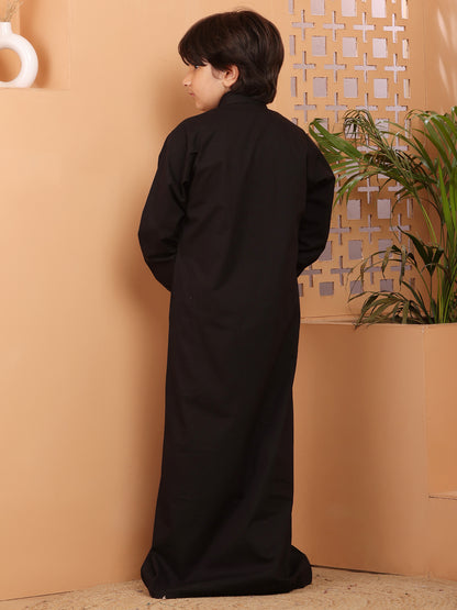 Nabia Black Thobe/Jubba for Kids Boys