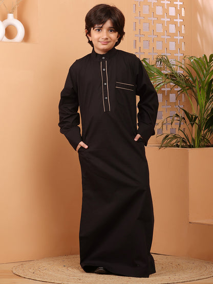 Nabia Black Thobe/Jubba for Kids Boys