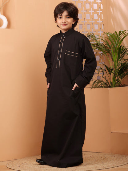 Nabia Black Thobe/Jubba for Kids Boys