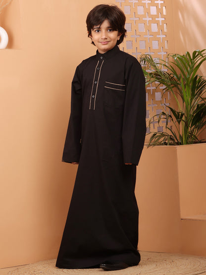 Nabia Black Thobe/Jubba for Kids Boys