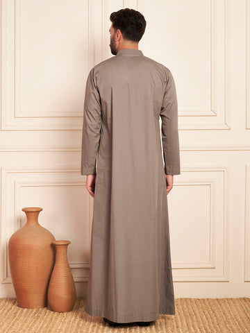 Men’s Grey Cotton Thobe