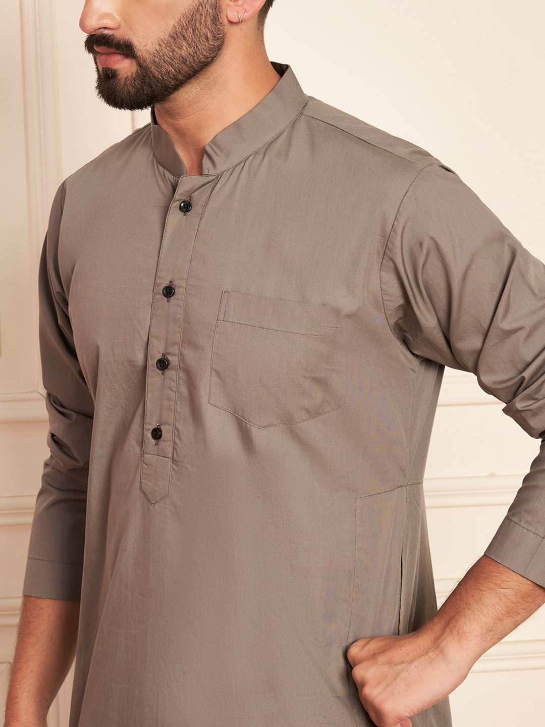 Men’s Grey Cotton Thobe
