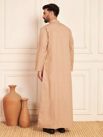 Men’s Beige Cotton Thobe
