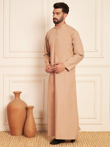 Men’s Beige Cotton Thobe