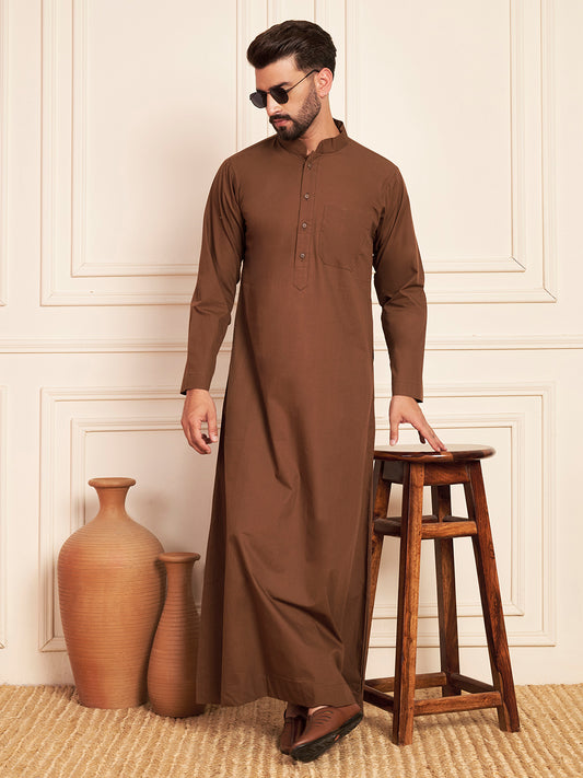 Men’s Brown Cotton Thobe