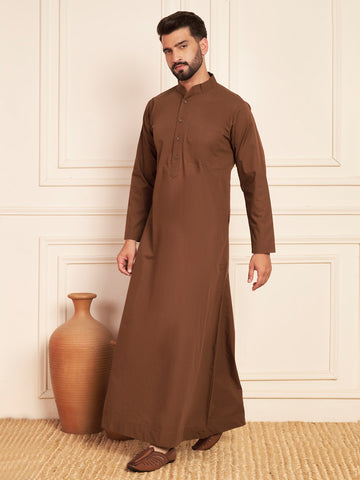 Men’s Brown Cotton Thobe