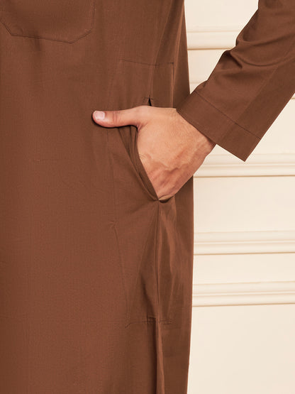 Men’s Brown Cotton Thobe
