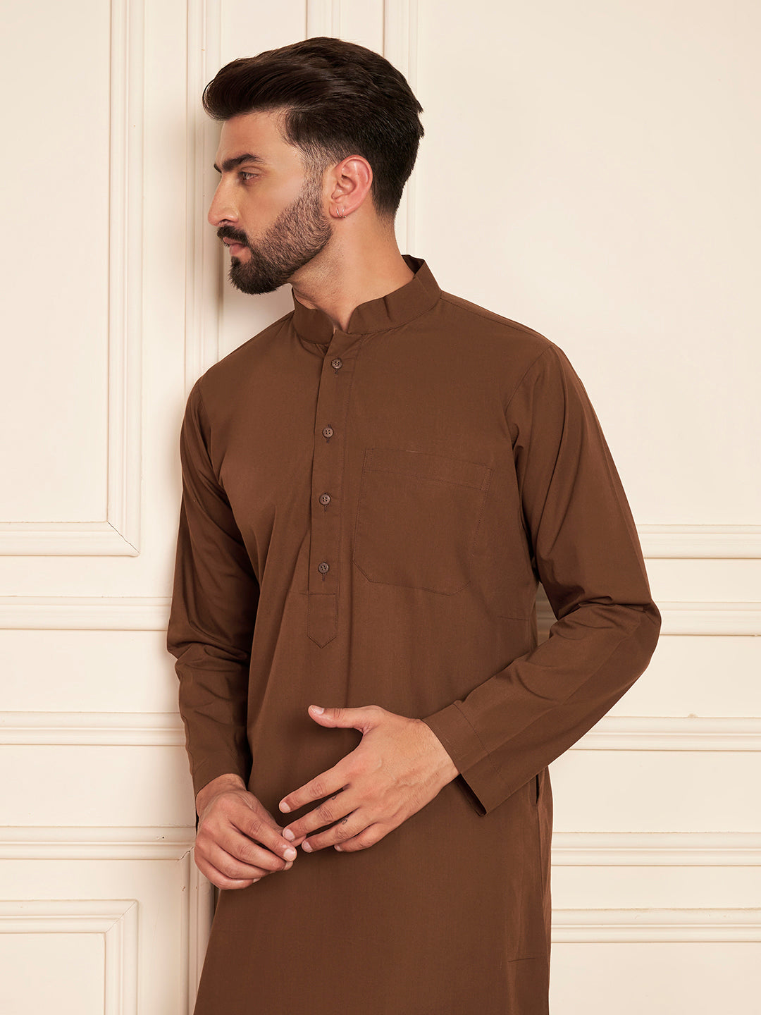 Men’s Brown Cotton Thobe