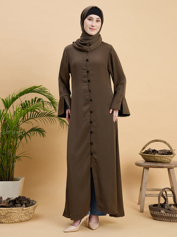 Women’s Front Open Oat Abaya Burqa with Matching Hijab