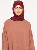 Nabia Maroon Solid Scarf