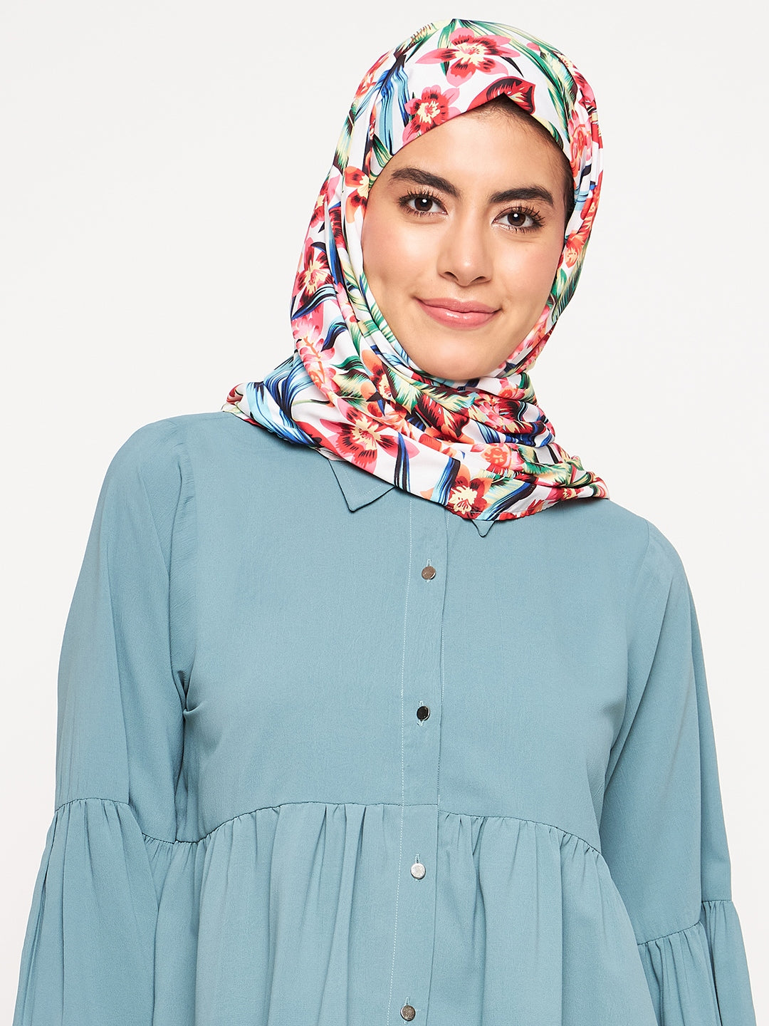Nabia Multicolor Floral Printed Ragular Use Women’s Scarf