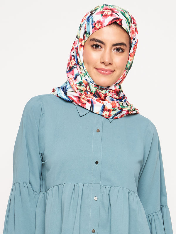 Nabia Multicolor Floral Printed Ragular Use Women’s Scarf
