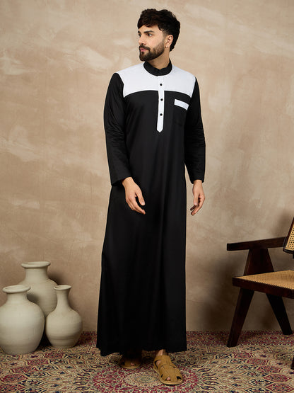 Nabia Black Mens's Thobe/Jubba
