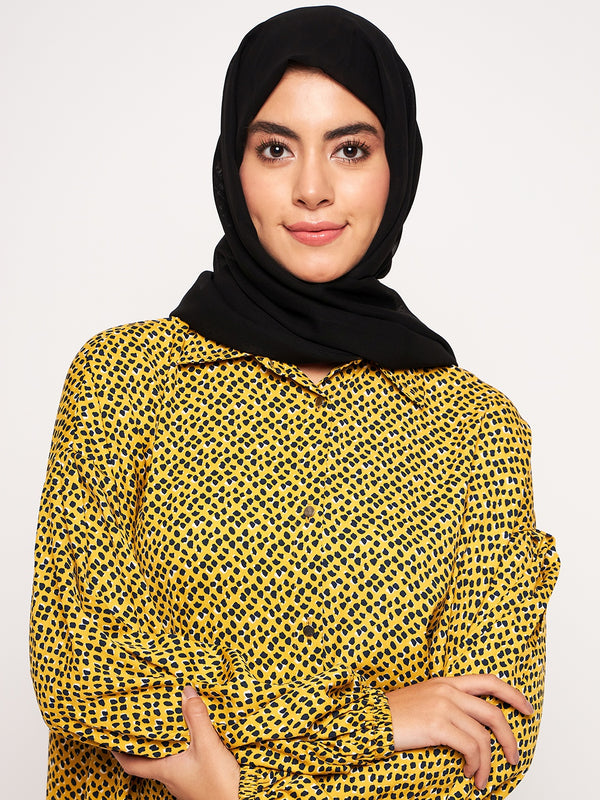 Nabia Black Solid Ragular Use Women’s Scarf