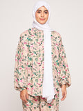 Nabia White Solid Scarf