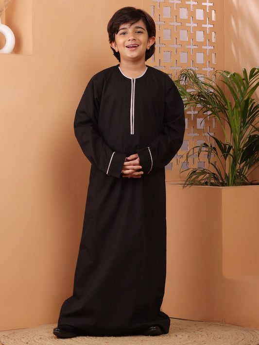 Nabia Black Thobe/Jubba for Kids