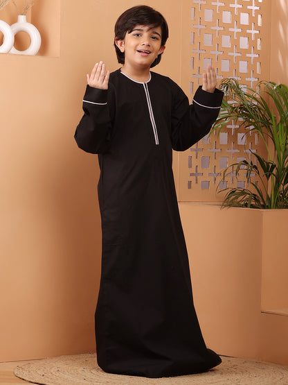 Nabia Black Thobe/Jubba for Kids