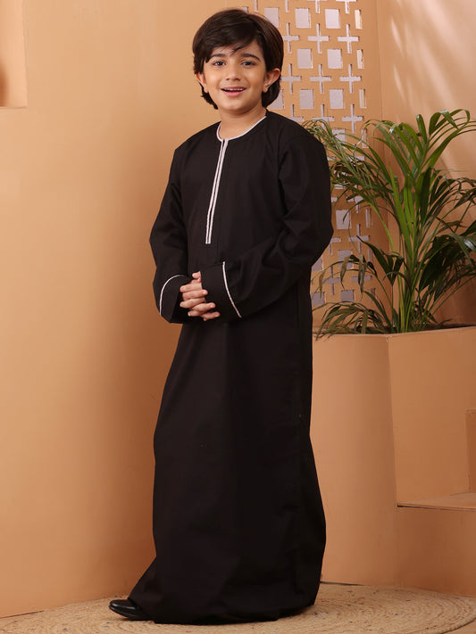 Nabia Black Thobe/Jubba for Kids