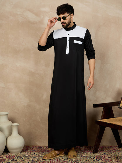 Nabia Black Mens's Thobe/Jubba