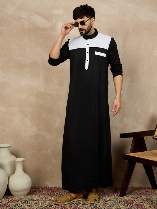 Nabia Black Mens's Thobe/Jubba