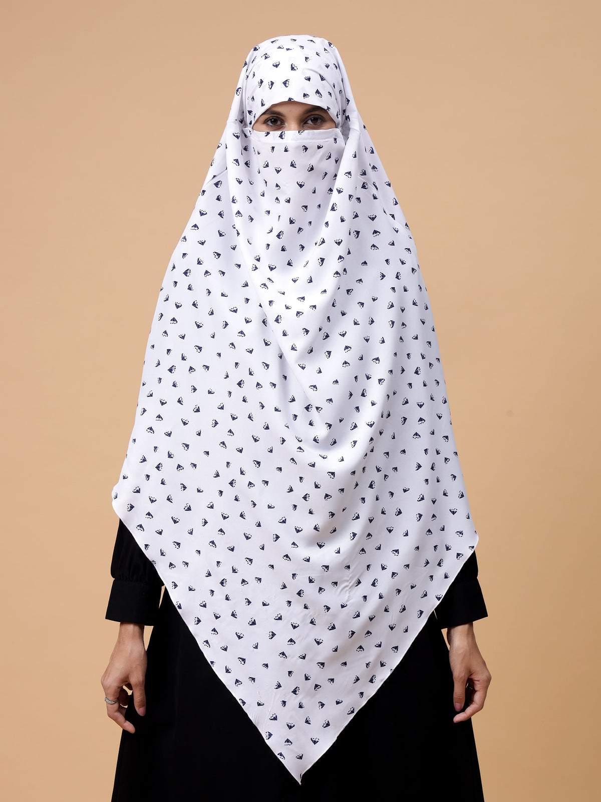 Nabia  Single Layer Soft Crepe Printed Khimar Hijab