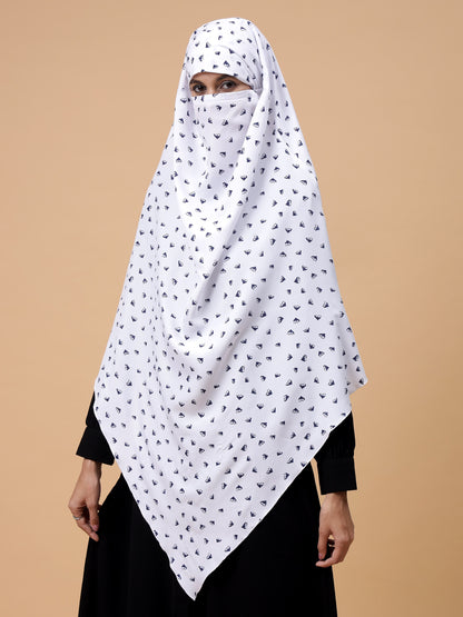 Nabia  Single Layer Soft Crepe Printed Khimar Hijab
