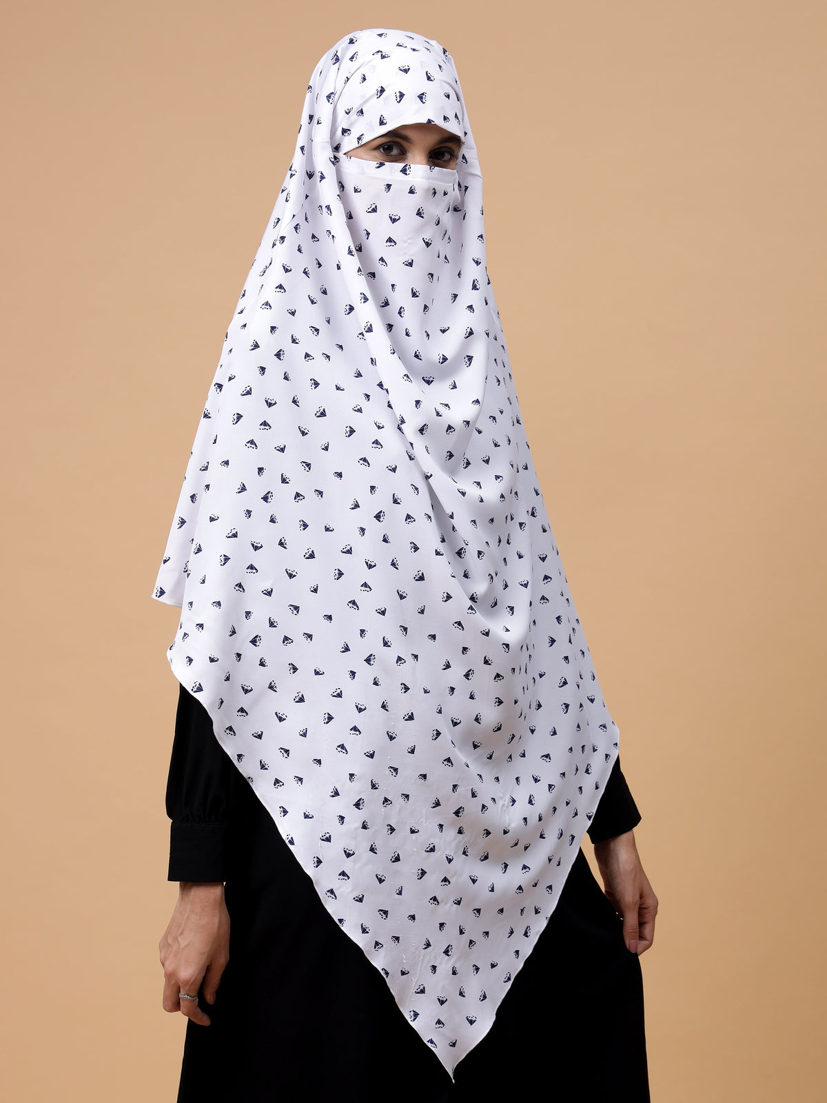 Nabia  Single Layer Soft Crepe Printed Khimar Hijab