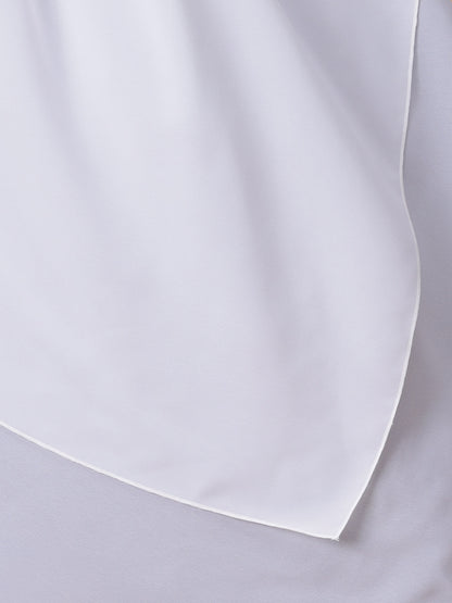 Nabia 2 Layer Solid Diamond Georgette White Khimar Hijab