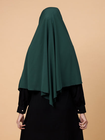 Nabia  Single Layer Soft Crepe Green Khimar Hijab