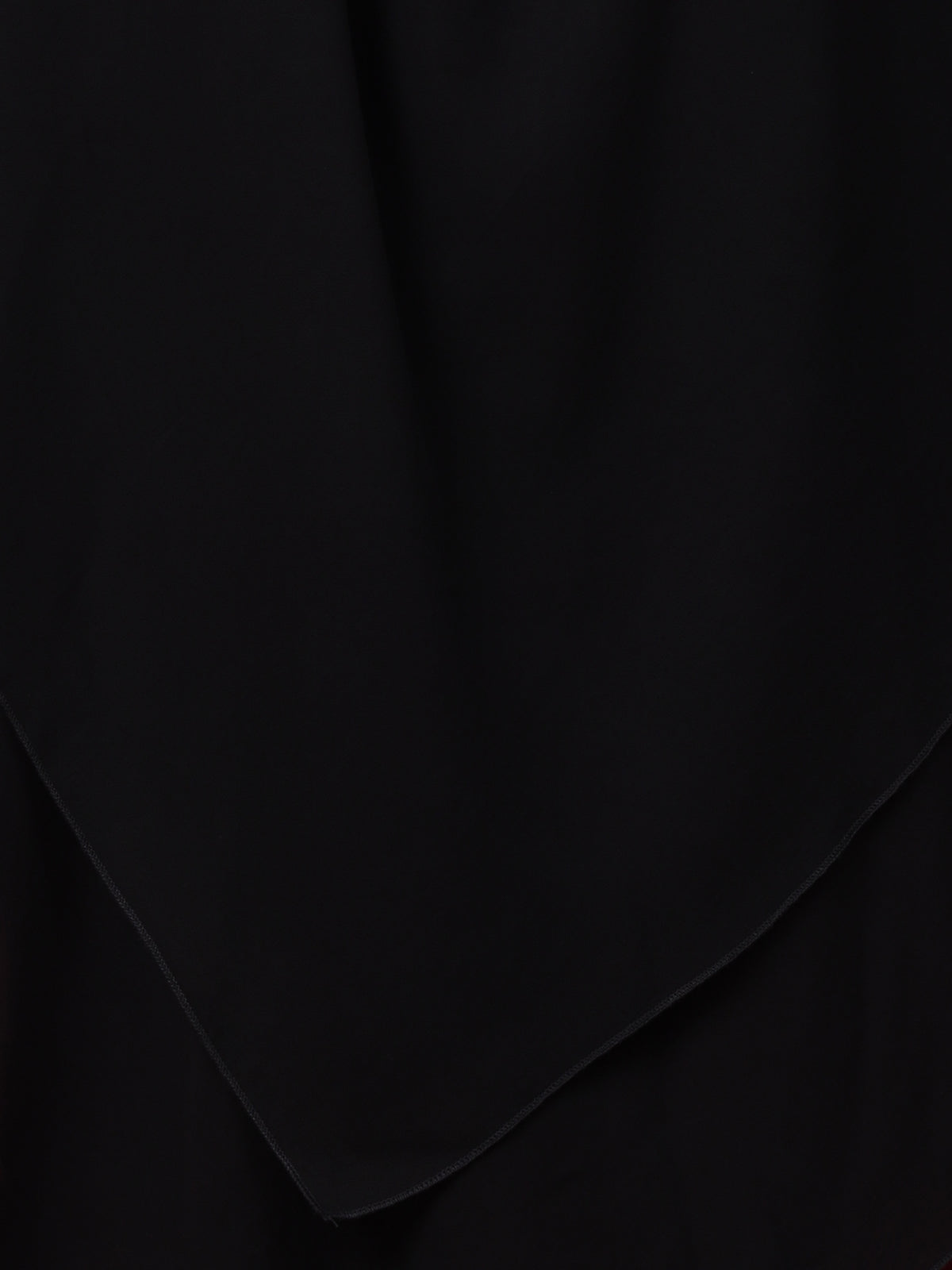 Nabia  2 Layer Solid Diamond Georgette Black Khimar Hijab
