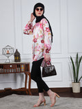Nabia Multi-Color Printed Front Open Modest Shirt for Women