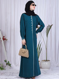Nabia  Solid  Abaya For Women with Georgette Scarf