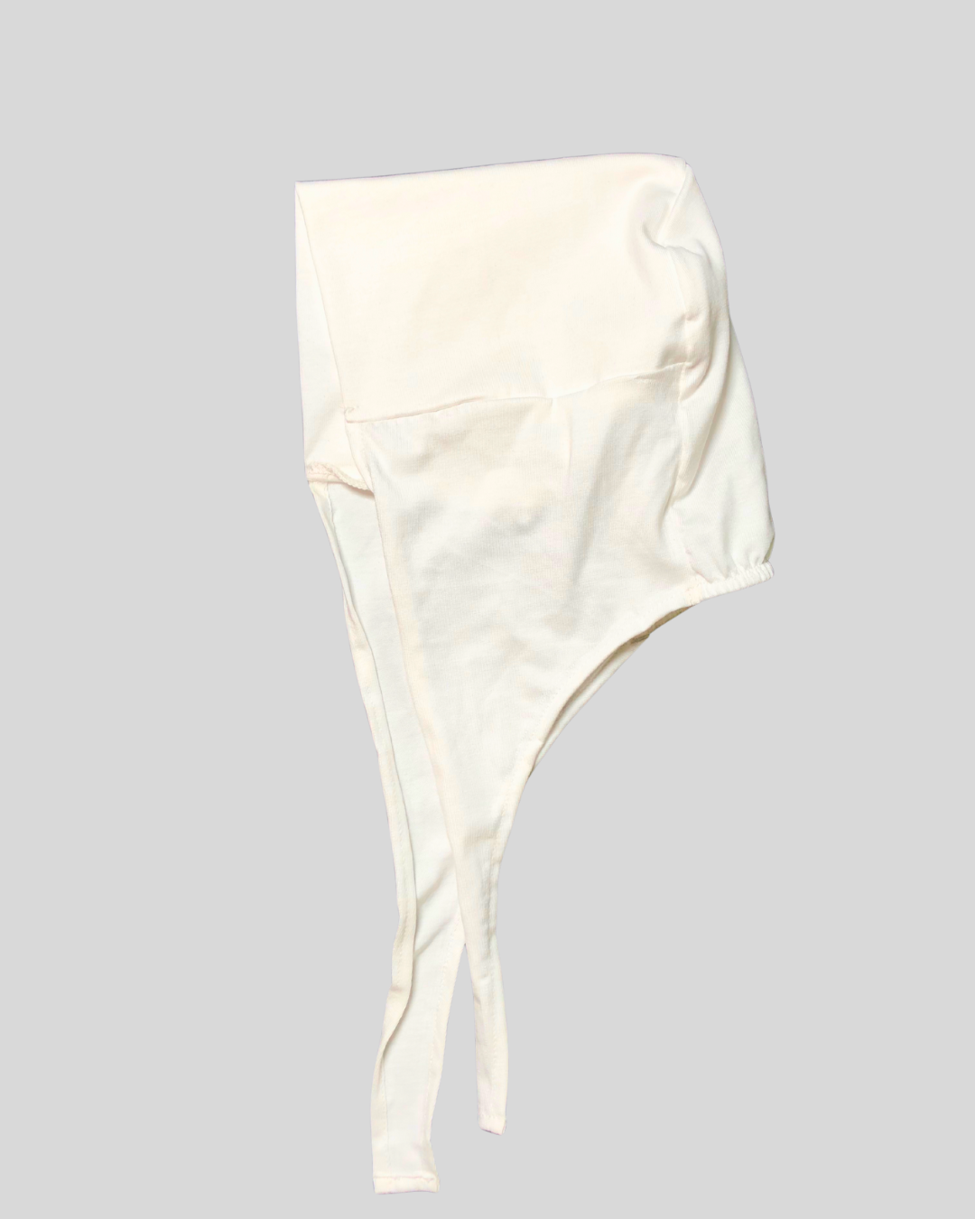 Plain White Tie-Back Undercap Hijab