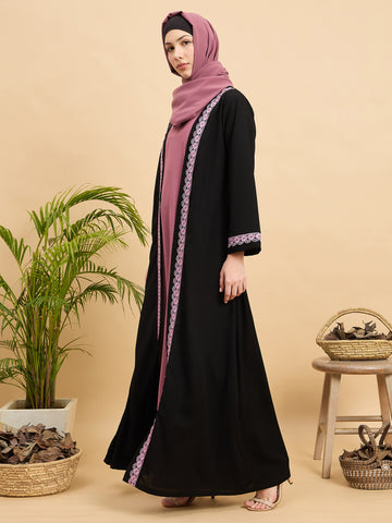 Nabia Modest Lace Abaya with Matching Hijab for Women