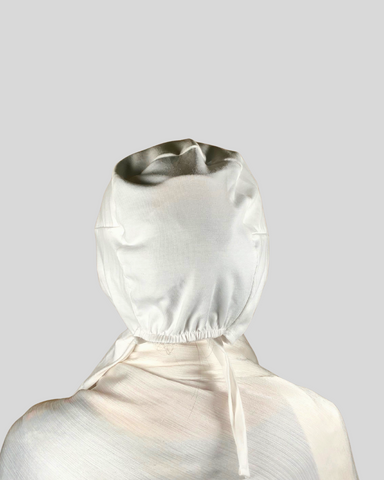 Plain White Tie-Back Undercap Hijab