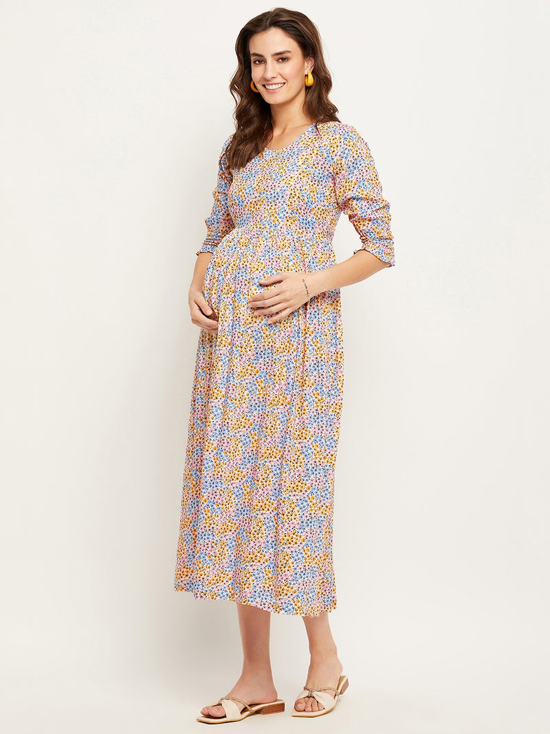 Nabia Women Printed Pre and Post Pregnancy / Maternity Ethnic Dresses
