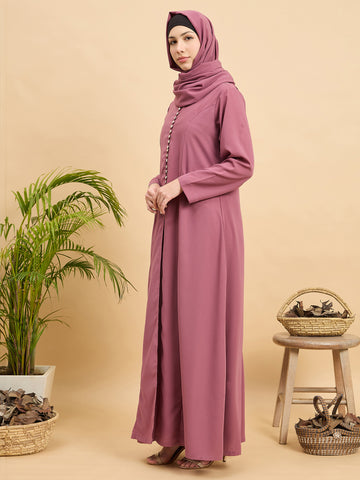 Modest Pink Abaya Burqa for Women with Matching Hijab