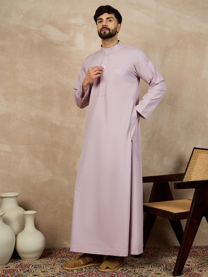 Nabia Mandarin Collar Long Sleeves Jubba/Thobe