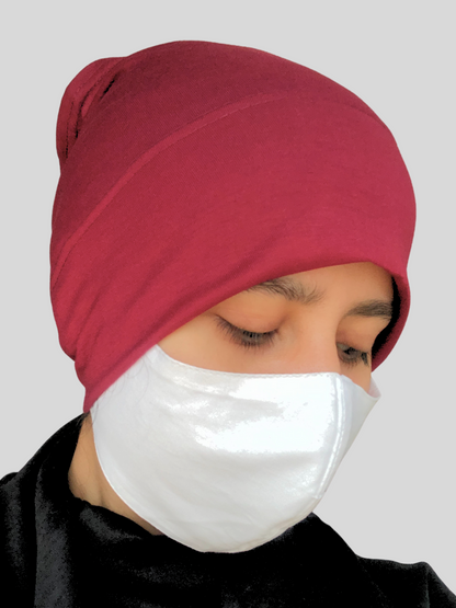 Nabia Maroon Hijab Cap