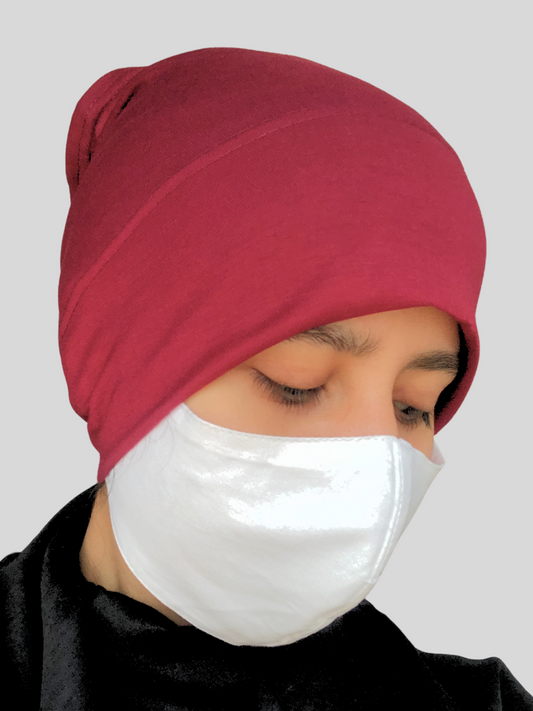 Nabia Maroon Hijab Cap