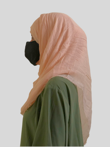 Nabia Beige Ragular Use Cotton Crinkle Women’s Hijab