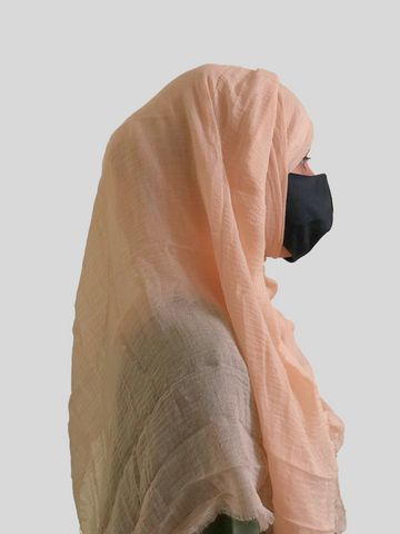 Nabia Beige Ragular Use Cotton Crinkle Women’s Hijab