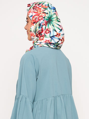 Nabia Multicolor Floral Printed Ragular Use Women’s Scarf